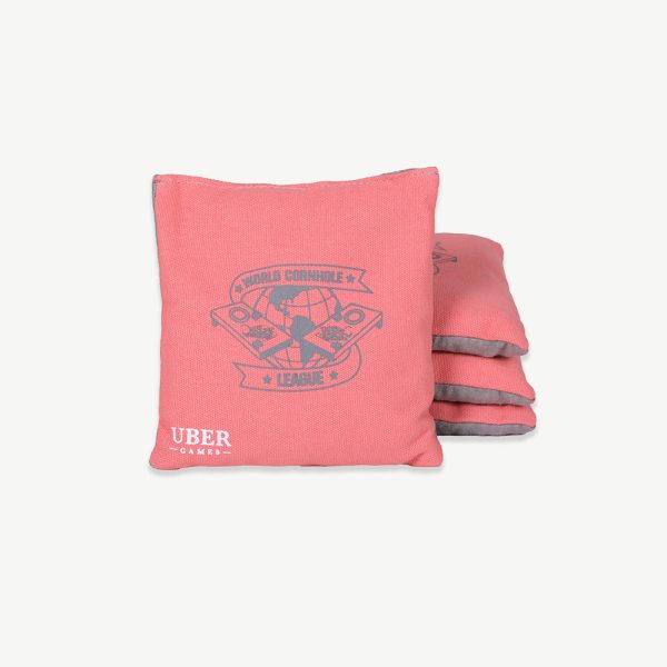 World Cornhole League Cornhole Bean Bags - 4 Sky & 4 Coral - Image 2
