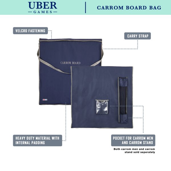 Padded Canvas Carrom Board Storage Carry Bag - Image 2