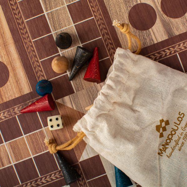 Manopoulos - Classic 4 in 1 Combo Games Set in Walnut replica wooden case - Image 12