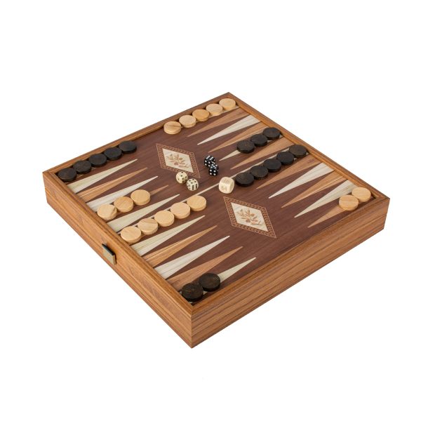 Manopoulos - Classic 4 in 1 Combo Games Set in Walnut replica wooden case - Image 5