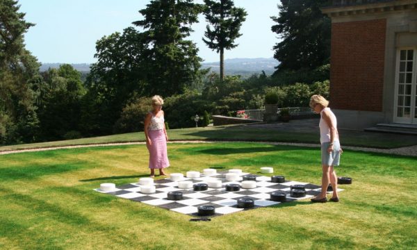 Giant Draughts Pieces Set - Plastic - 25cm