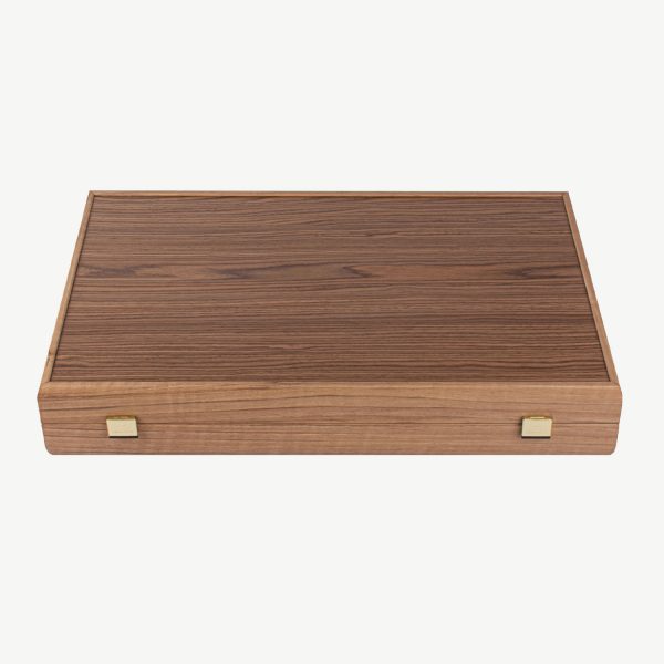 Manopoulos Walnut with Green Oak Luxury Backgammon Set - Image 3