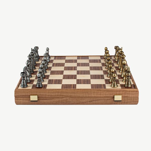 Manopoulos – Premium Brass Pewter Staunton Chess set - Image 3