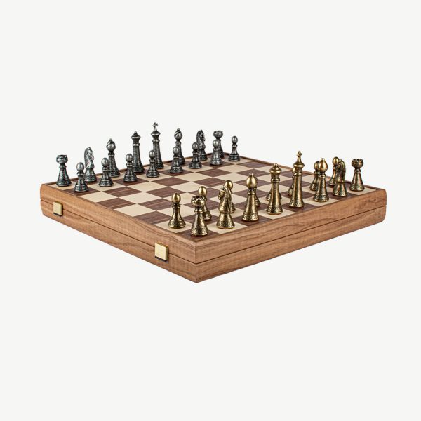 Manopoulos – Premium Brass Pewter Staunton Chess set - Image 2