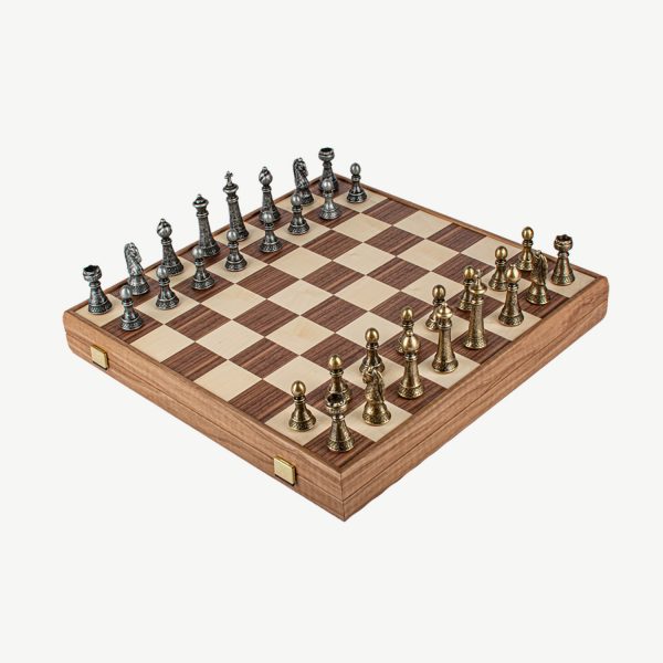 Manopoulos – Premium Brass Pewter Staunton Chess set