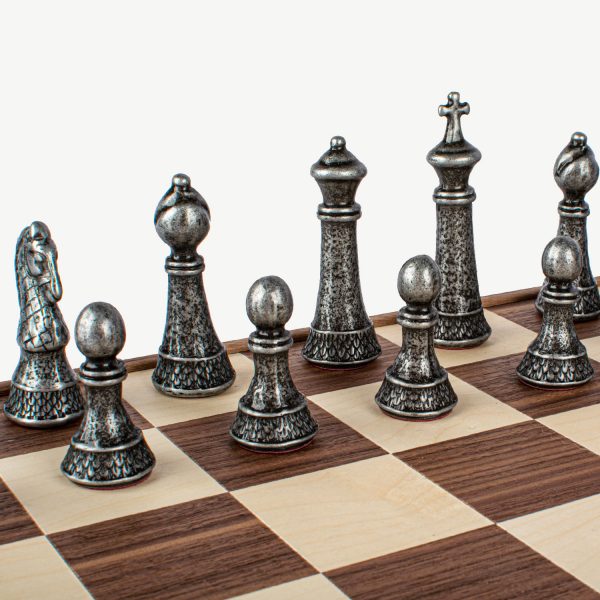 Manopoulos – Premium Brass Pewter Staunton Chess set - Image 7