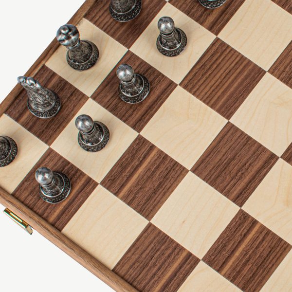 Manopoulos – Premium Brass Pewter Staunton Chess set - Image 9