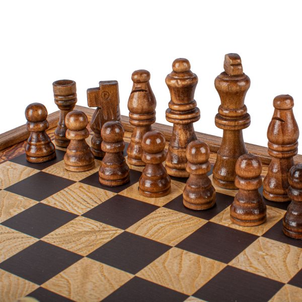 Manopoulos - Classic 2-in-1 Combo Games Set in Walnut replica wooden case (Small) - Image 5
