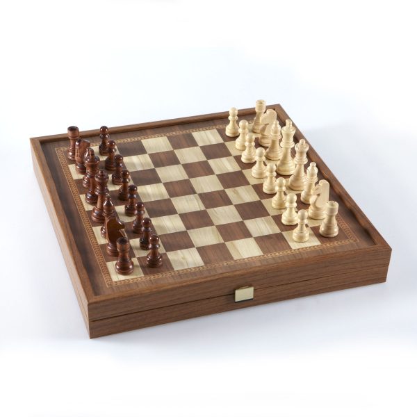 Manopoulos - Classic 2-in-1 Combo Games Set in Walnut replica wooden case (Large) - Image 2