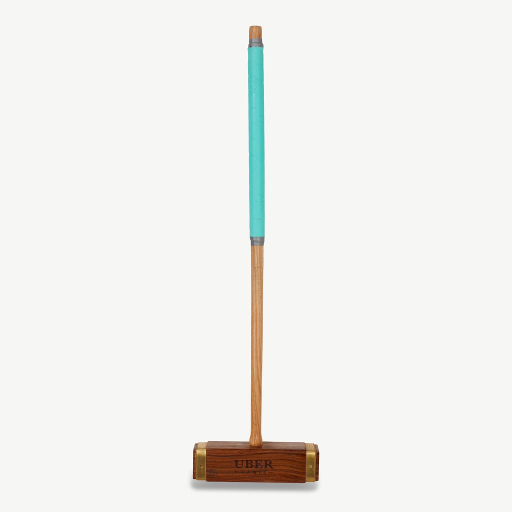 Our championship croquet mallets are beautifully crafted with rosewood square heads and English ash handles. The heads are protected with brass rings giving fantastic durability.

Championship Croquet Mallet - 38