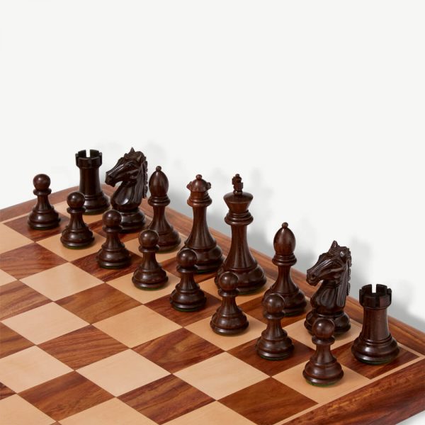 Alban Sheesham Chess Pieces & Box - 3.75" King - Image 2