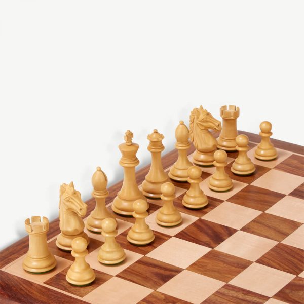 Alban Sheesham Chess Pieces & Box - 3.75" King - Image 3