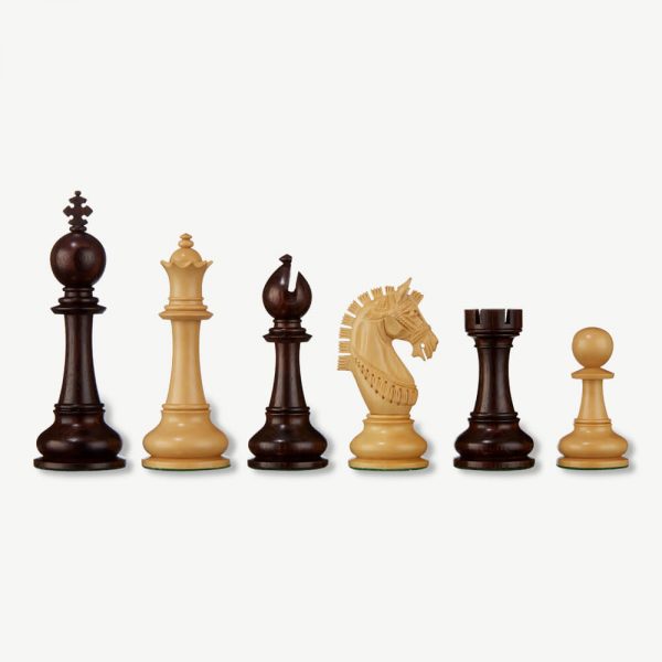 Uber Armoured Staunton Acaciawood Chess Pieces & Box - 6" King
