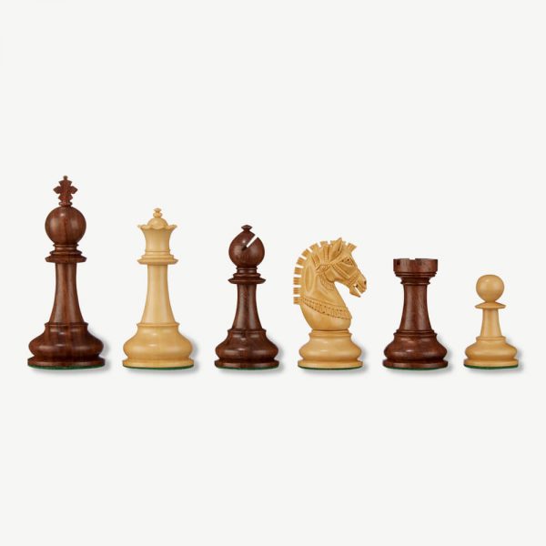 Uber Armoured Staunton Sheesham Chess Set & Box - 4.25" King