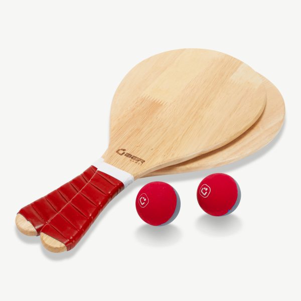 Bat and Ball Set - Rubber Wood - Red - Image 3