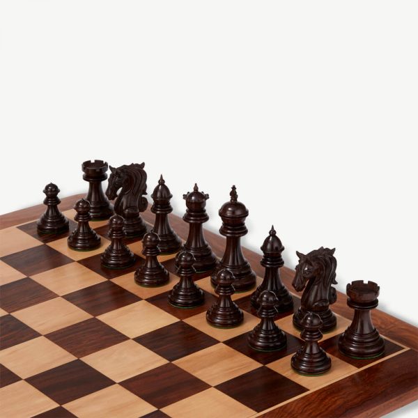 Uber English Cap Boxwood Chess Set & Box - 4.25" - Image 2