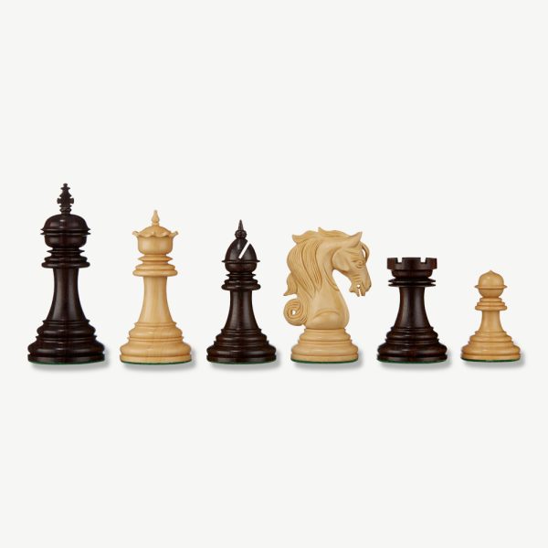 Uber English Cap Boxwood Chess Set & Box - 4.25"
