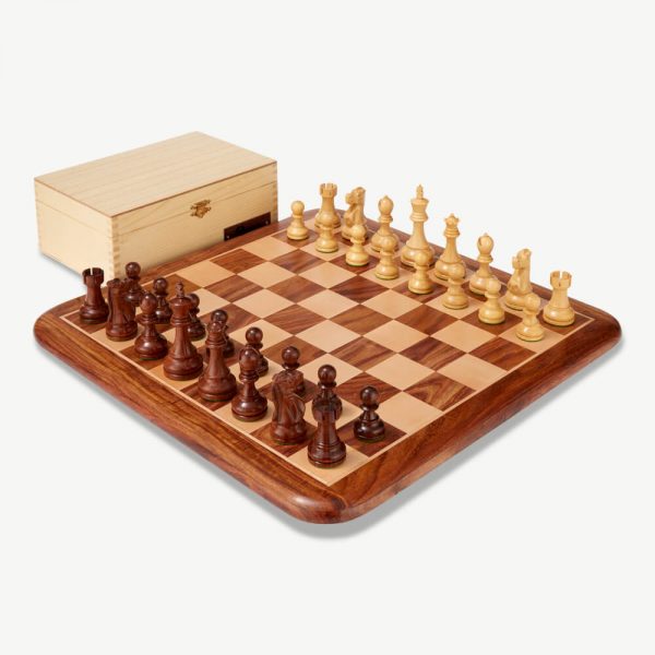 Exclusive Sheesham Chess Pieces & Box - 3.75" King - Image 4