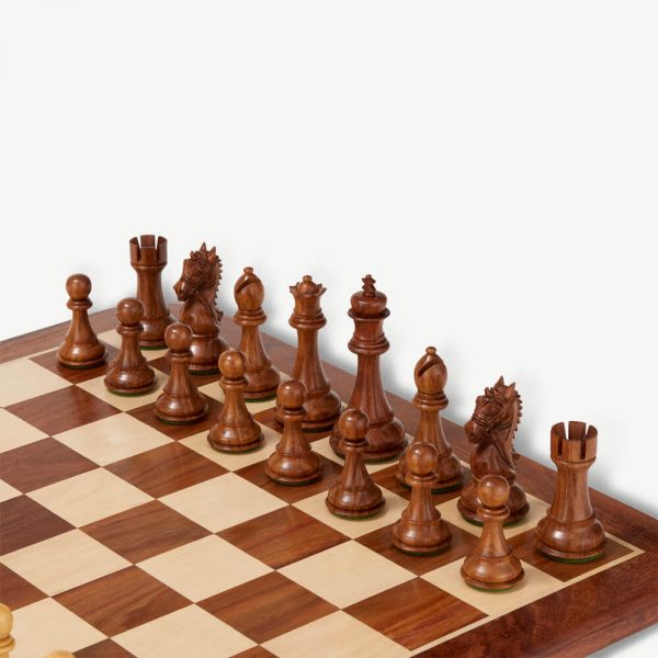 Uber Kings Knight Sheesham Chess Pieces & Box - 4.25" King - Image 2
