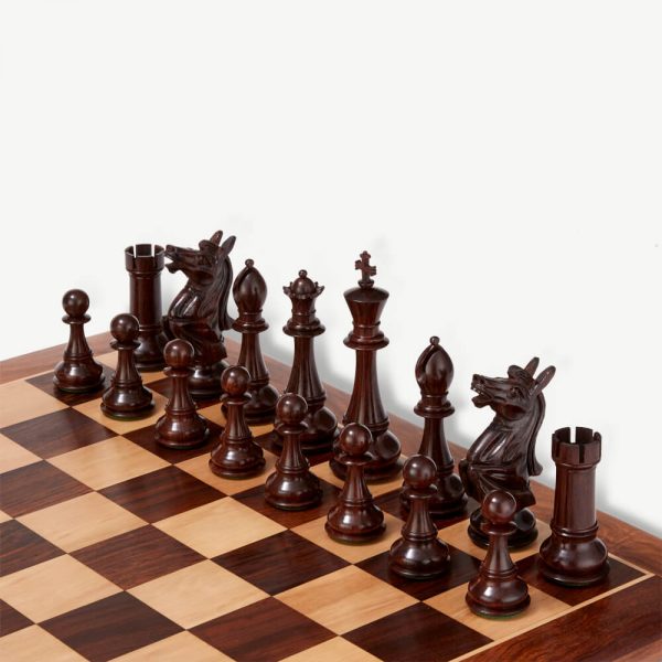 Uber Napoleon Boxwood Chess Pieces & Box - 6" - Image 2