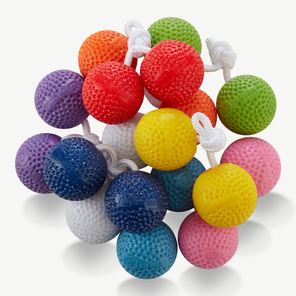 Additional sets of official Ladder Golf Soft Bolas can be purchased so you can play up to 4 players or teams on 1 ladder. All Ladder Golf complete game sets ship with 2 set of traditional golf ball bolas.

Specification

Sets of 3 same colour soft bolas Colours available:

 	Yellow
 	Red
 	White
 	Green
 	Pink
 	Purple
 	Orange
 	Navy
 	Sky Blue