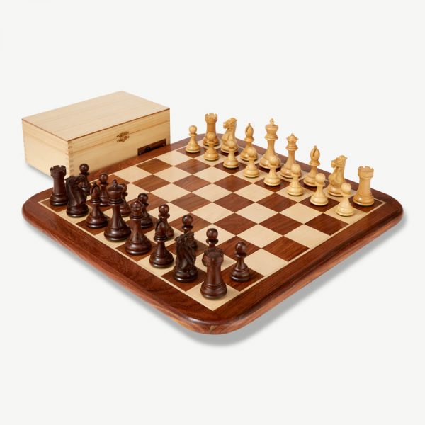 Stallion Knight Sheesham Chess Pieces & Box - 3.5" or 4" King - Image 4
