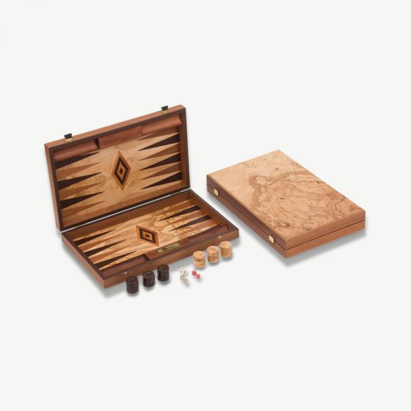 Uber Olive Burl Backgammon Set - Image 3