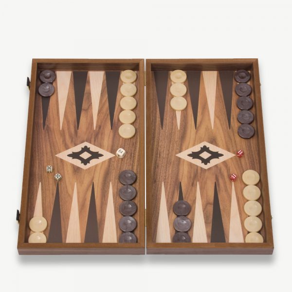 Walnut Veneer Backgammon Set - Image 2