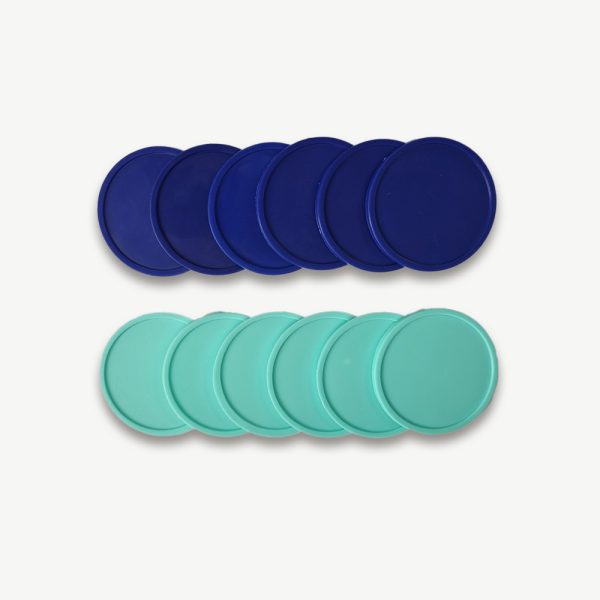 Spare Mega 4 Coins - 6 x Sky - 6 x Navy
