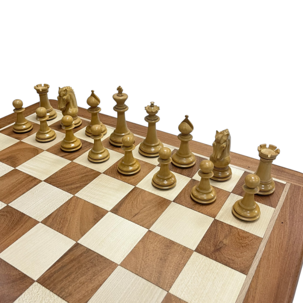 Uber Games Sultan Acacia Chess Set & Box - 3.75" King - Image 3