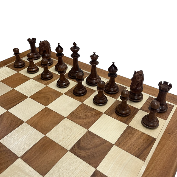 Uber Games Sultan Acacia Chess Set & Box - 3.75" King - Image 4