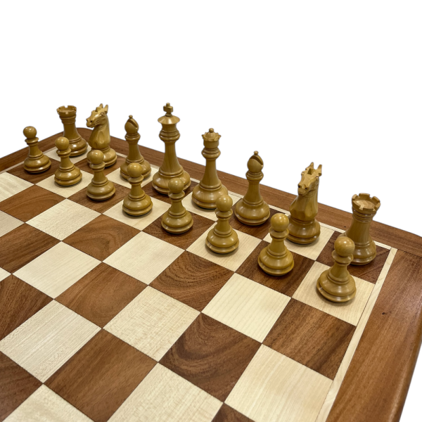 Uber Games Maghdoot Acacia Chess Set & Box - 4" King - Image 3