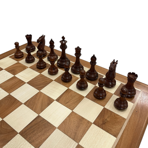 Uber Games Maghdoot Acacia Chess Set & Box - 4" King - Image 4